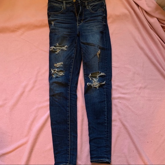 American Eagle Outfitters Denim - Ripped Dark Wash American Eagle Jeans